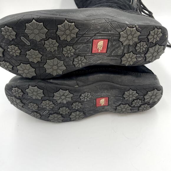 North Face Janey Black Suede Waterproof Women Snow Winter Boots Primaloft 7.5 - Picture 9 of 9